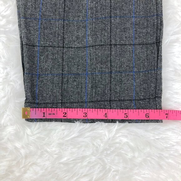 Grey Plaid High Waist Belted Dress Pant Plus Sz 1X - Picture 11 of 15
